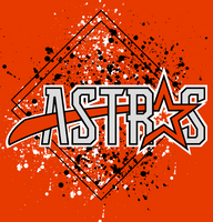 Astros Baseball Paint Splatter