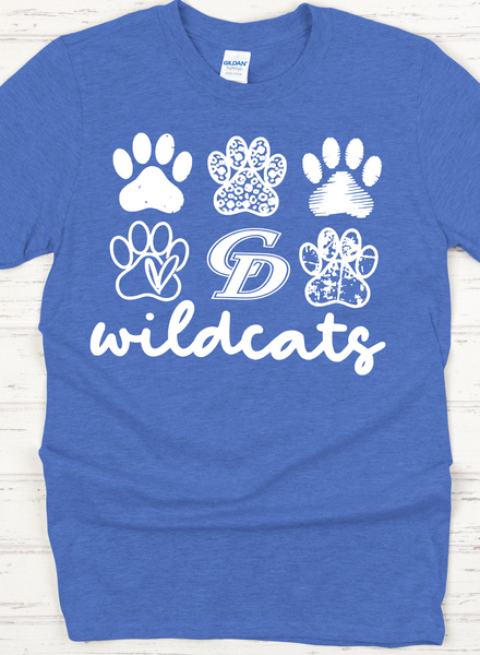 Wildcat with paws - Royal Blue