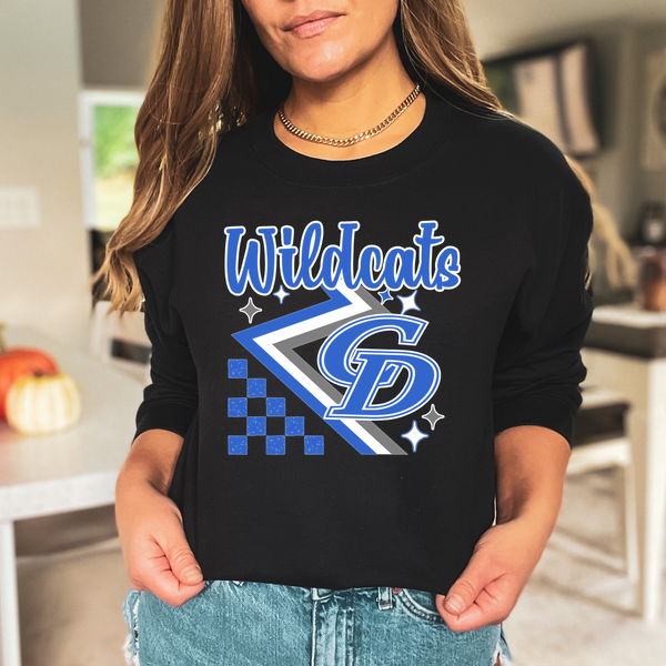 Wildcats Retro BLACK SWEATSHIRT & HOODIE